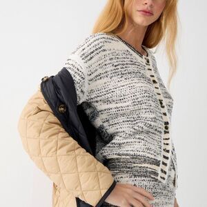 J. Crew Space-dyed textured cardigan sweater
